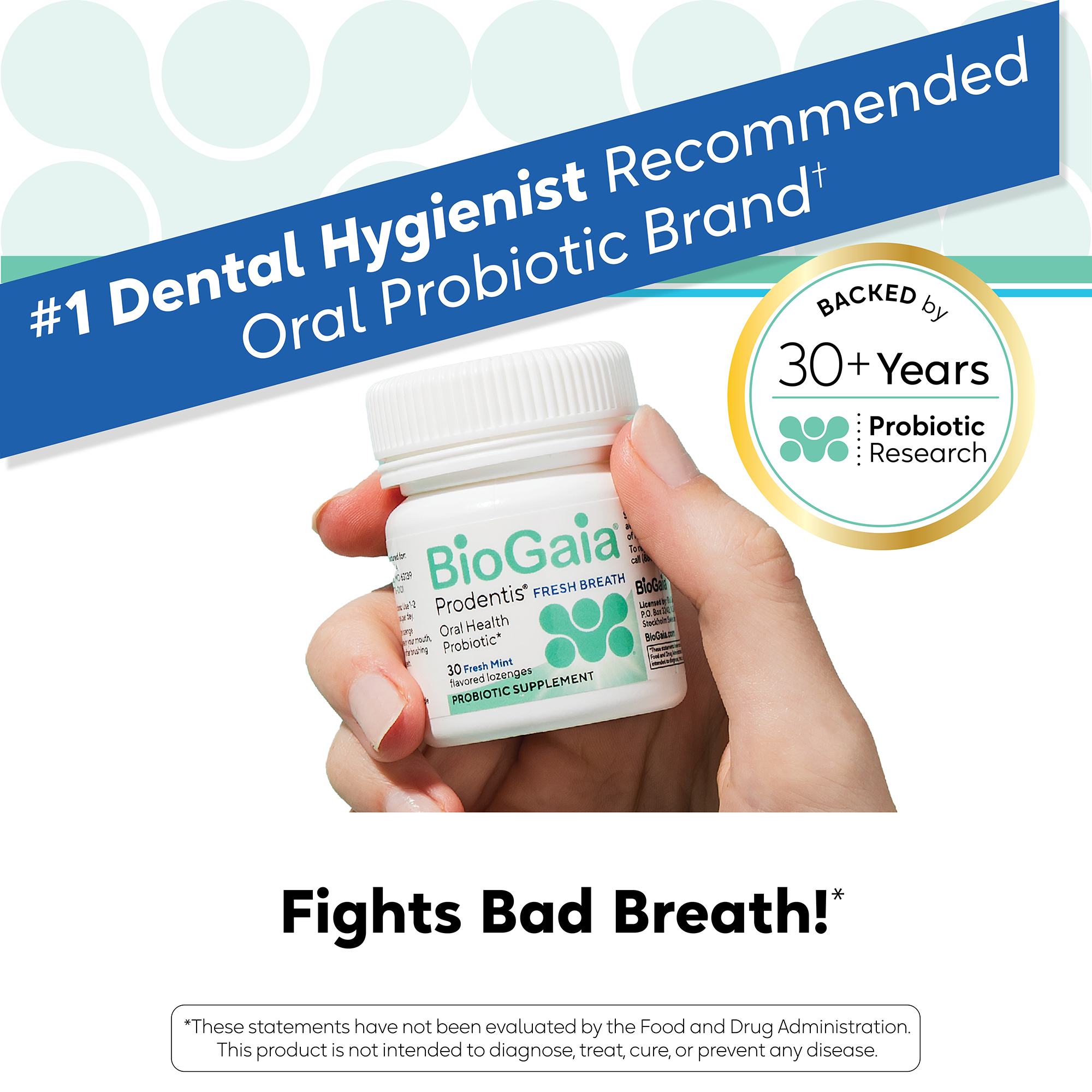 BioGaia Prodentis® Fresh Breath - Probiotic Lozenges w/ Zinc