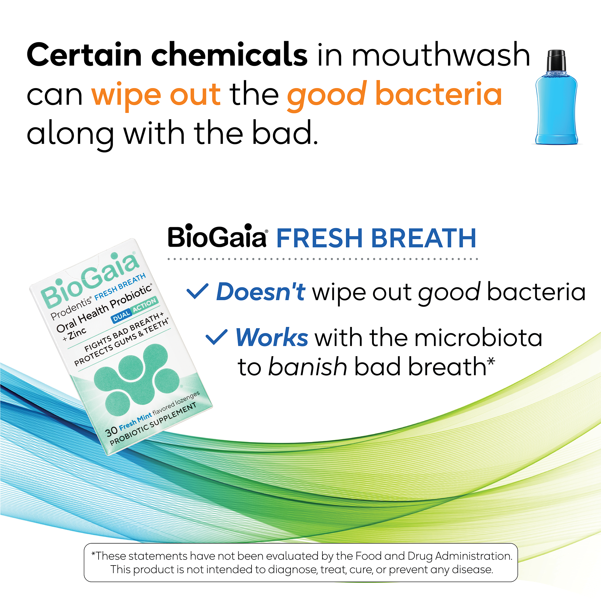 BioGaia Prodentis® Fresh Breath - Probiotic Lozenges w/ Zinc