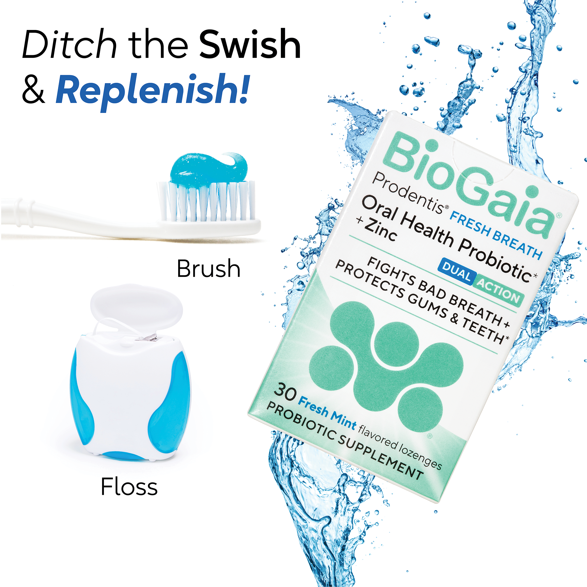 BioGaia Prodentis® Fresh Breath - Probiotic Lozenges w/ Zinc