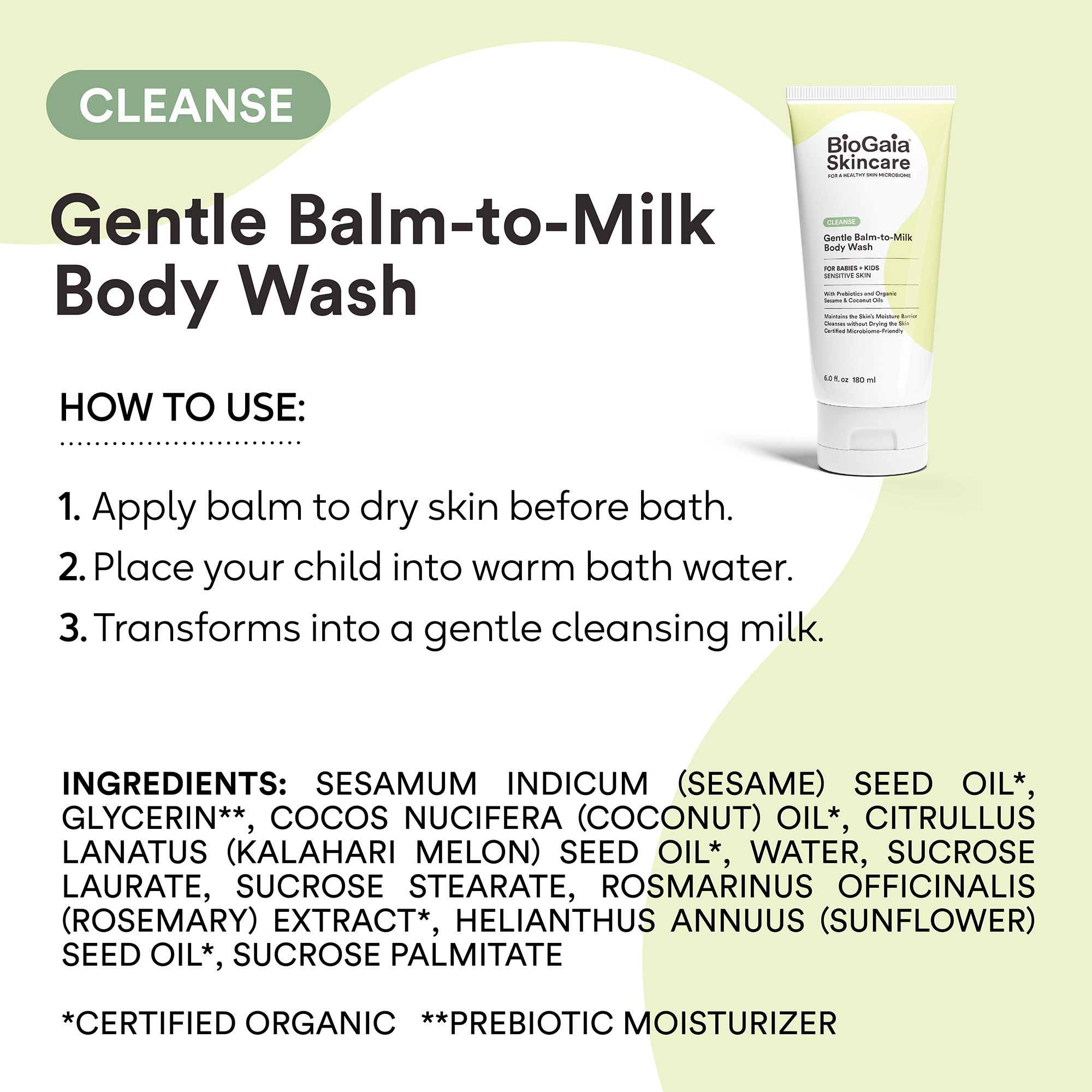 BioGaia Gentle Balm-to-Milk Body Wash