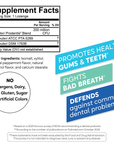 BioGaia Prodentis probiotic lozenges 3 pack bundle packaging featuring a supplement facts panel and banners that promote healthy gums and teeth, fresh breath, and defenses against dental problems.
