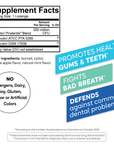 Three pack BioGaia Prodentis probiotic lozenges packaging with a supplement facts panel and dental health claims