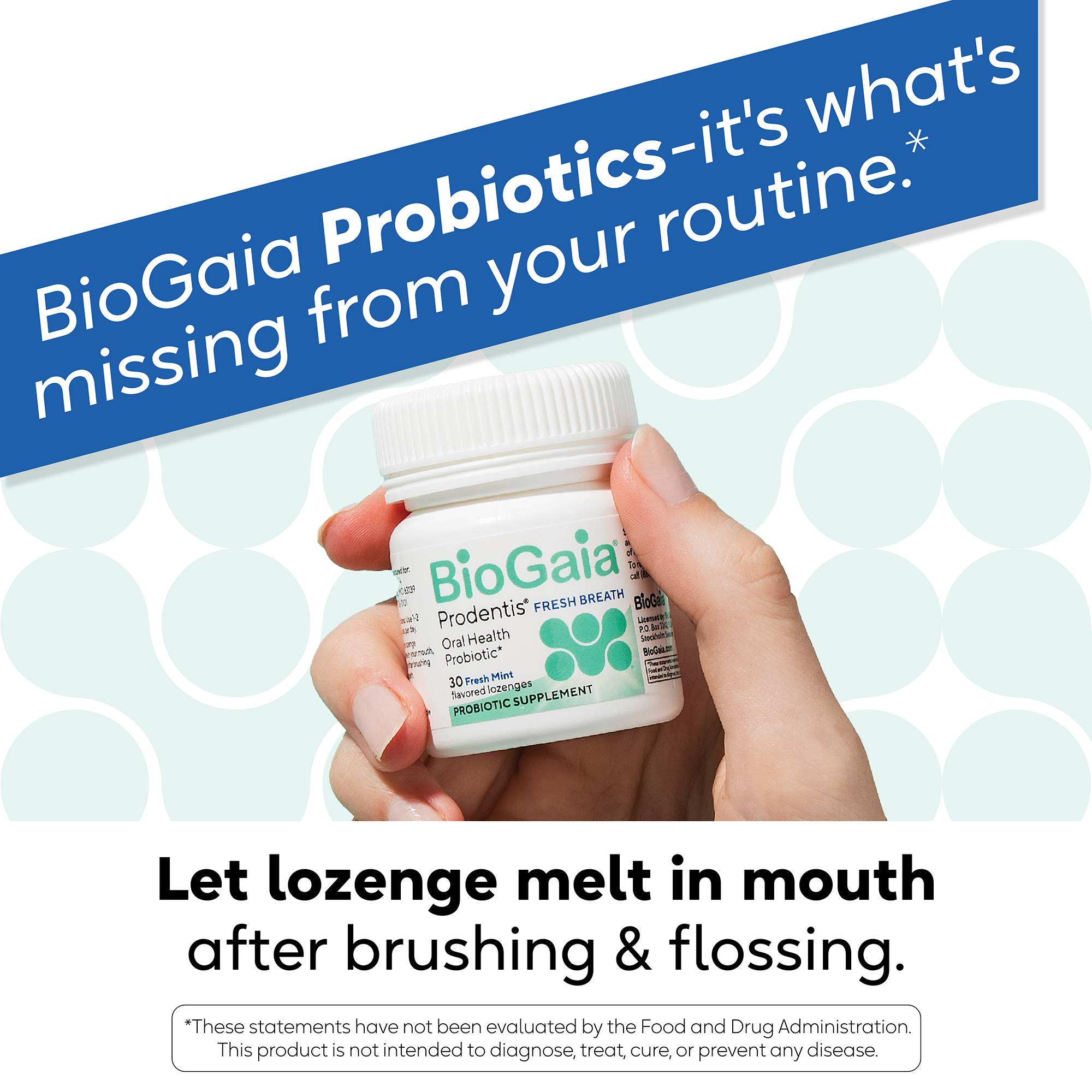 BioGaia Prodentis® Fresh Breath - Probiotic Lozenges w/ Zinc